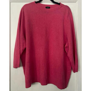Talbots Woman Pure Cashmere Sweater Pink Pullover Size 3X Soft Knit